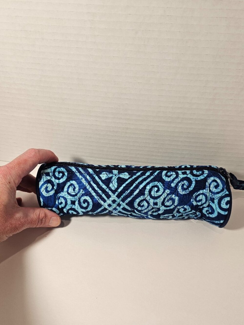 NWT Vera Bradley On A Roll Case Cuban Tiles Makeup Pencil Bag Tote Travel